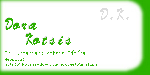 dora kotsis business card